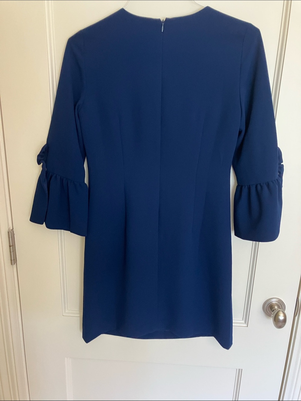 Club Monaco Deep Navy Ruffle-Sleeve Shift Dress - Picture 4 of 5